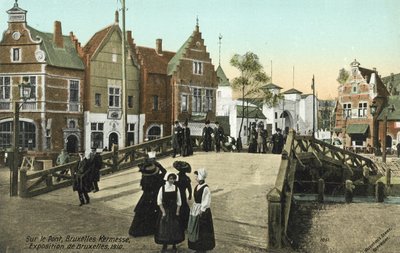 On the Bridge, Brussels Kermesse, Brussels Exhibition, 1910 by European Photographer